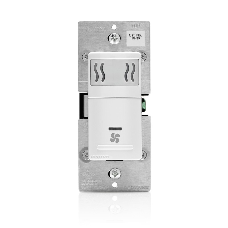 Leviton IPHS5-1LW Decora In-Wall Humidity Sensor & Fan Control ,