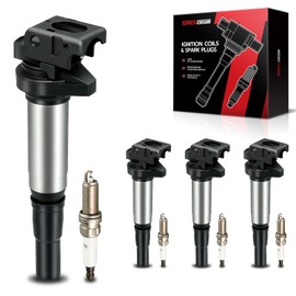 Torchbeam Set of 4 UF598 Ignition Coils Packs and Double Iridium Spark Plugs with Cooper,Cooper Countryman,Cooper Paceman 1.6T Replacement for C1692 12137575010 1213755001 5C1749 597091
