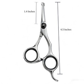 4.5 Inch Dog Grooming Scissors with Safety Round Tips, Fcysy Small Pet Hair Trimming Scissors for Face, Eyes, Ears, Nose & Paws, Professional Puppy Grooming Shears for Dogs & Cats- Black