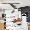 Sofucor 52 Inch Modern Flush Mount Ceiling Fan with Light