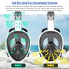 NARUTOO 180°Full Face Snorkel Mask, Double Floating Ball Design Anti-Leak