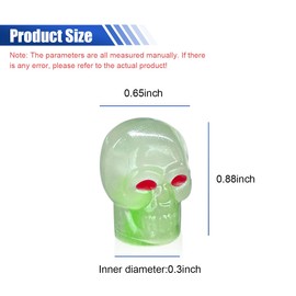 ZIMISI 4PCS Skull Luminous Car Tire Valve Stem Caps, Fluorescent Corrosion Resistant Tire Air Cap, Glow in The Dark Tire Valve Caps, Wheel Pressure Cap for Cars, Bikes, Trucks, Motorcycles (Green)