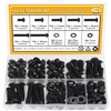 172 Pieces M6 Screws Nuts Washers Set Black, Sutemribor M6