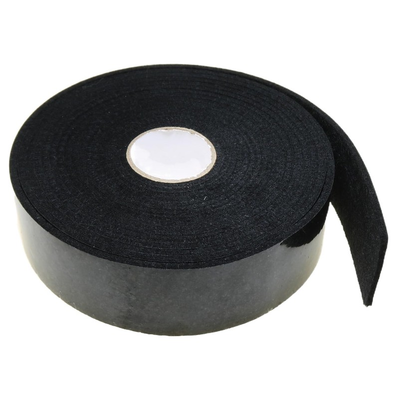 MEETOOT 16.4 Feet Black Felt Tape with Adhesive Backing, Self-Adhesive