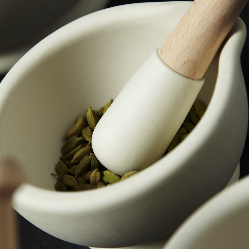 Milton Brook Unglazed Mortar and Pestle 4-1/2-Inch Diameter