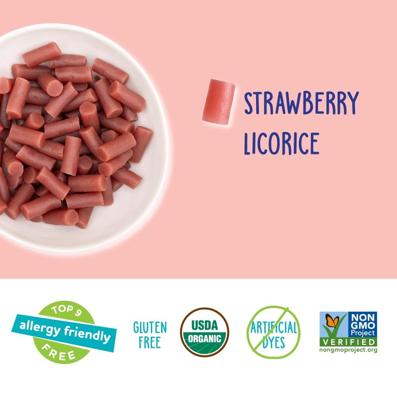 YumEarth Organic Gluten Free Strawberry Licorice Snack Packs - Allergy
