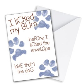 Birthday Day Card From The Dog For Dad Mum Birthday Christmas Card From The Dog From Son Daughter