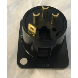 Unbranded XLR 3-Pin Male Panel Mount Chassis Microphone Jack Audio Connector Gold tips
