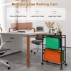 superbpag Rolling File Cart with Wheels, 2 Tier Office Storage