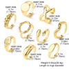 IQPDYV Gold Chunky Rings for Women Non Tarnish,18K Gold Plated