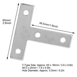 10Pcs Aluminum Extrusion Profiles,T Type Brackets,Carbon Steel Angle Connetcing Fasteners 2020 Aluminium Profiles Connection Plate Corner Brackets for Repair Fixing Joining Furniture (20T Plate)