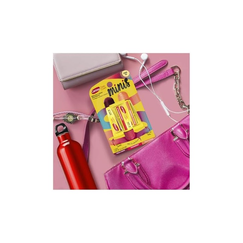 Bálsamo Labial Carmex Minis 3 Tubos Fresa, Cereza, Mango 5