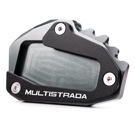 Motorradständer Fuß Seitenständer Verlängerungsplatte für Ducati Multistrada 950 1100 1200 1260 1200S 1260S V4S V2 Rally DVT DESERT X für Monster 696 697 795 796 Diavel 1260 2019-2022 zubehör (grau)