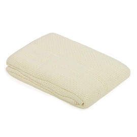 Cot Bed Cotton Cellular Blanket (Cream) - 6150CR