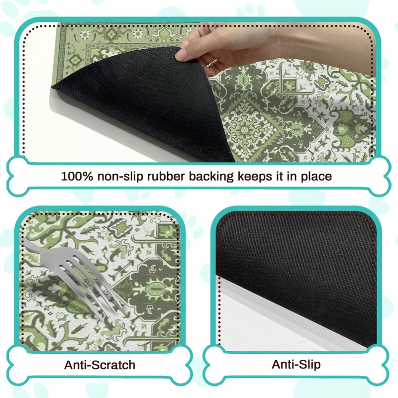Pet Feeding Mat for Floors Waterproof Dog Mat for Food