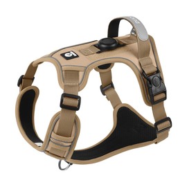 Dog Harness & Khaki & Small (Pet Weight 8.8-16.5 lb), Padded and Reflective Harness for Training and Everyday