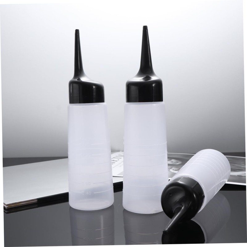 Gatuida Salon Size Hair Coloring Bottles 3pcs Refillable Shampoo Bottles