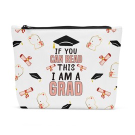 Sldpngo 2024 Graduation Congratulations Gifts Cosmetic Bag, Graduation Gifts for Women, I Am A Grad Makeup Bag, Inspirational Cheer Up Birthday Gifts for Friend Sister