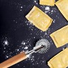 Tortelli Cappelletti Stainless Steel Cutter with Non-Slip Wooden Handle Multifunctional