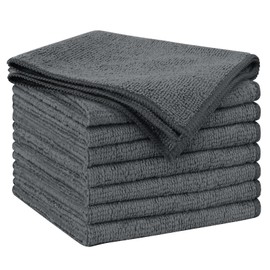 AIDEA Microfiber Cleaning Cloth Grey 8PK, Microfiber Towels for Cars, Premium Car Cloths, Dusting Cloth Lint Free Cleaning Rags for SUVs, House, Kitchen, Window, Workshops,11.5×11.5"