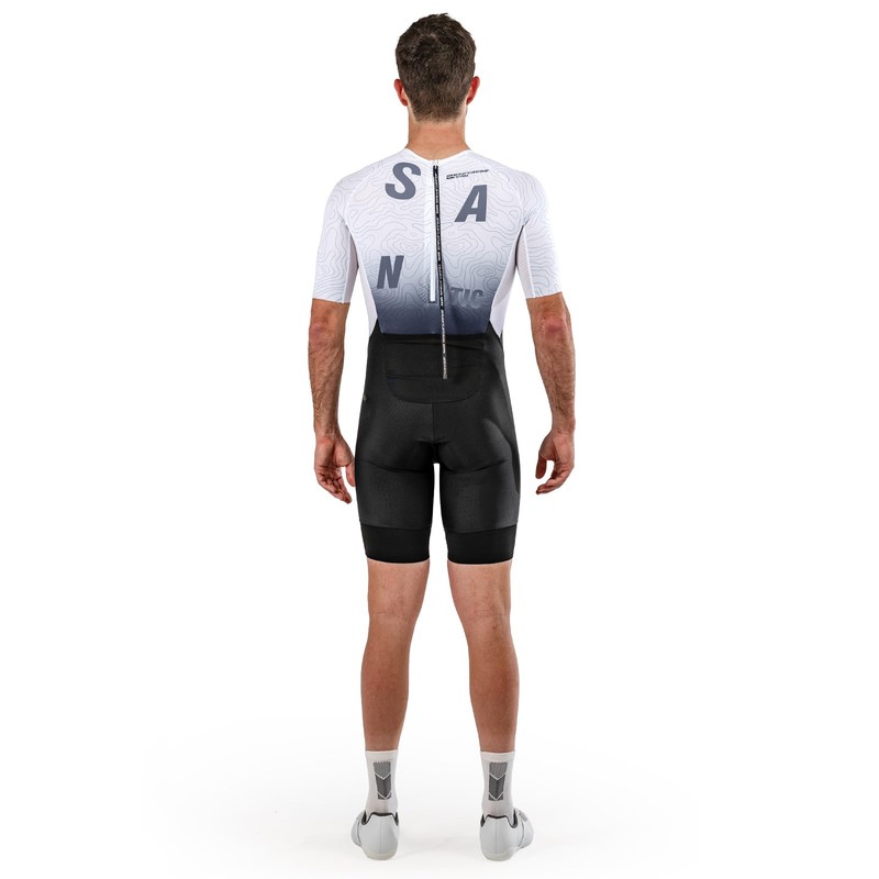 Santic Men's Triathlon Suit One-Piece Sleeveless Triathlon Suit Padded Short