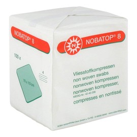 Nobatop, 8 Compresses, 10x10cm Non-Sterile, 100 Piece Compress