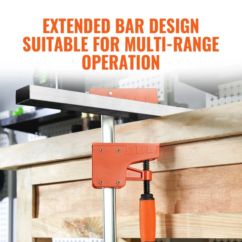 2-Pack 50\" Woodworking Parallel Clamp Set High-Strength Plastic F Clamp