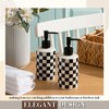 2 Pack Checkered Bathroom Soap Dispenser with 6 Waterproof Labels
