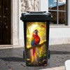 Nuxovilar Vibrant Jungle Parrot Garbage Pail Stickers PVC 14.57x32.28 Inches