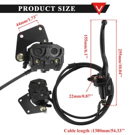 PRO BAT Front Hydraulic Brake Assembly for 50cc 70cc 90cc 110cc 125cc 140cc Dirt Pro Pit Bike