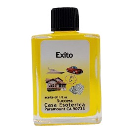 Success Oil (Exito Aceite) Spiritual Anointing Oil by CASA ESOTERICA MAGICK SPACE - for Achieving Goals & Dreams - Attract Abundance & Prosperity-0.5 FL OZ (1PACK)