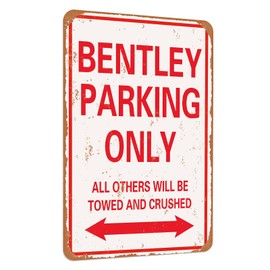 Daxionry 12X8 - Bentley Parking only vintage look funny mental tin sign-inches-Aluminum