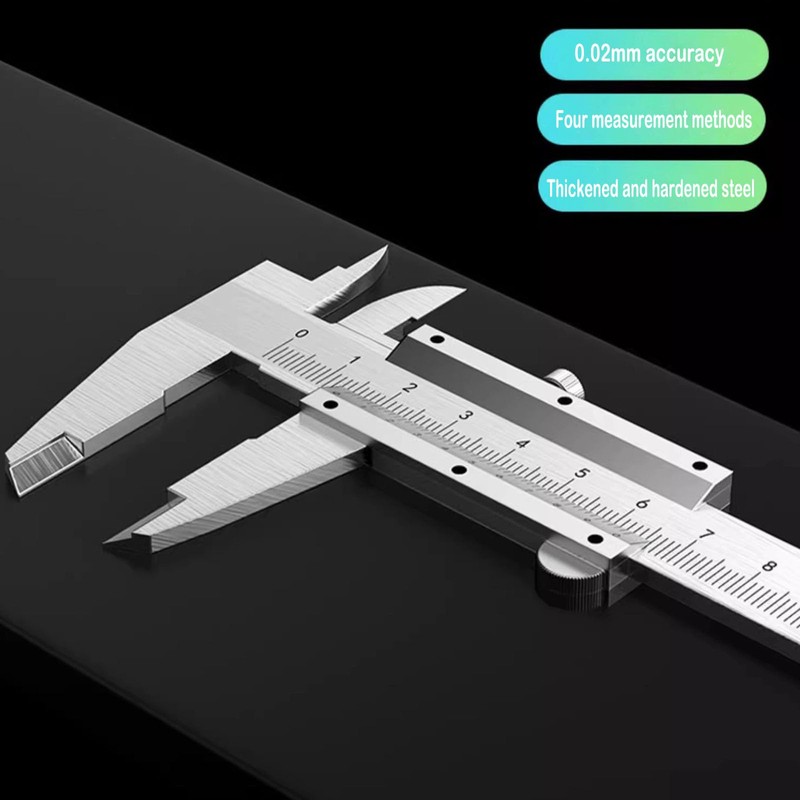 Vernier Caliper, 0-150mm High Precision Stainless Steel Calipers Measuring Tool