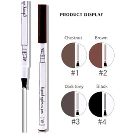 Lápices de cejas a prueba de agua, bolígrafos multicolores para cejas, cosméticos de maquillaje, regalos, tocador doméstico para profesionales, castaña