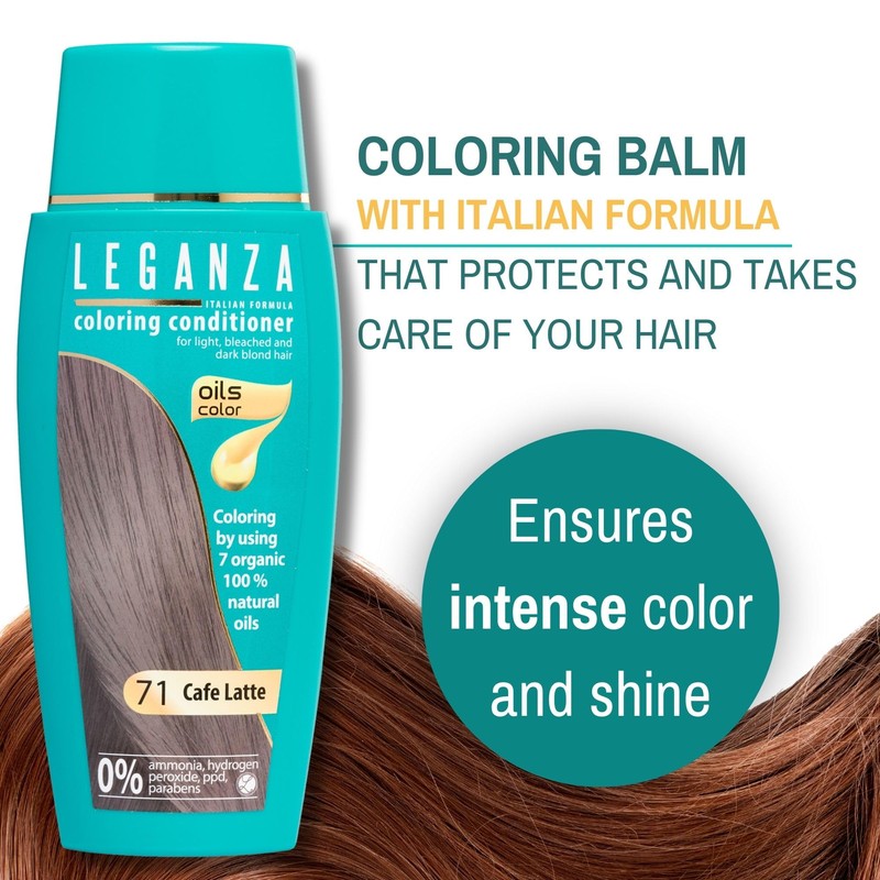 Leganza Hair Coloring Conditioner Natural Balm Color Café Latte Nº