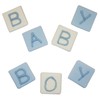 Anniversary House Baby Boy Blocks Sugarcraft Toppers, SF399, Blue