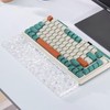 SUEHIODHY Acrylic Keyboard Wrist Rest Mechanical Keyboards Ergonomic Palm Rest for Computer Keyboard Anti-Slip Base Arc Transparent Wrist Pad for Laptop (13 Inch)