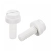 sourcing map M8 x 20mm Plastic Machine Screws PP Slotted