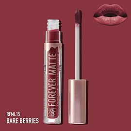 Rubí Besos Forever Matte Lipstick Crema labial #RFML, RFML15 Bare Berry, Tamaño grande