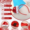 Totelux Christmas Headband Red Hat Hair Hoop with Sequins Snowflakes
