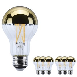 Satco LED A19 Lamp 12W 100W Equivalent 2700K Warm White 90+ CRI Gold Crown Medium Base 120V Dimmable – Part S12540 (6 Pack)