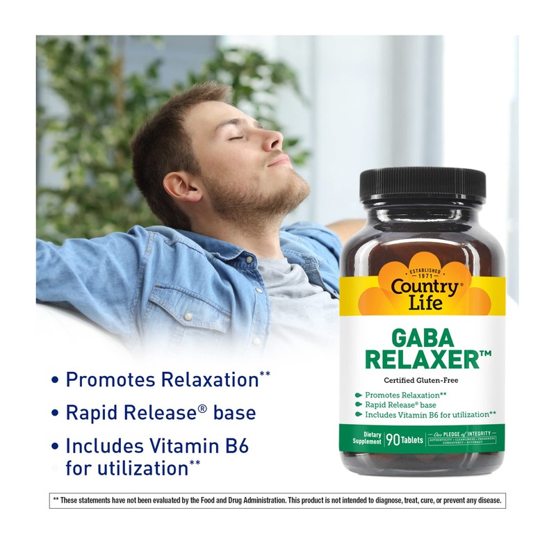 Country Life Gaba Relaxer, Rapid Release - 90 Tablets