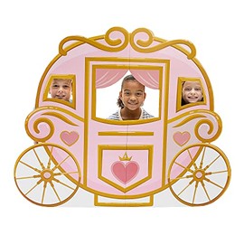 Pink Princess Carriage Photo Prop Life-Size - 54" x 44" Cardboard Stand-Up
