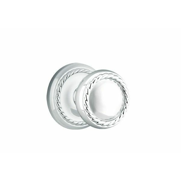 Emtek Polished Chrome Rope Bed & Bathroom Privacy Door Knob
