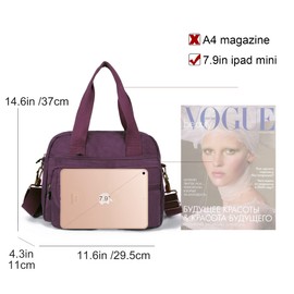 Gladdon Women's Handbag, Multicolor Canvas Large Casual Tote Hobo and Shoulder Bag for Shopping and Travel