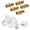 PROCURU (10) 1/2-Inch Brass Couplings With (20) Sleeve Rings, for