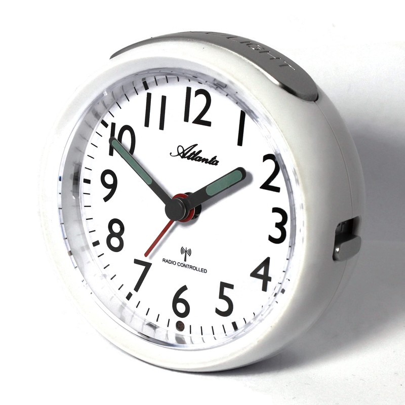 Atlanta 1850-0 Wireless Alarm Clock without Ticking with Night Light