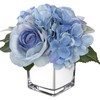 GnFlus Artificial Flowers in Vase Fake Silk Hydrangea Rose Flower