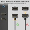 Twozoh Flexible HDMI to HDMI Cable Up Angled 270° 2M,