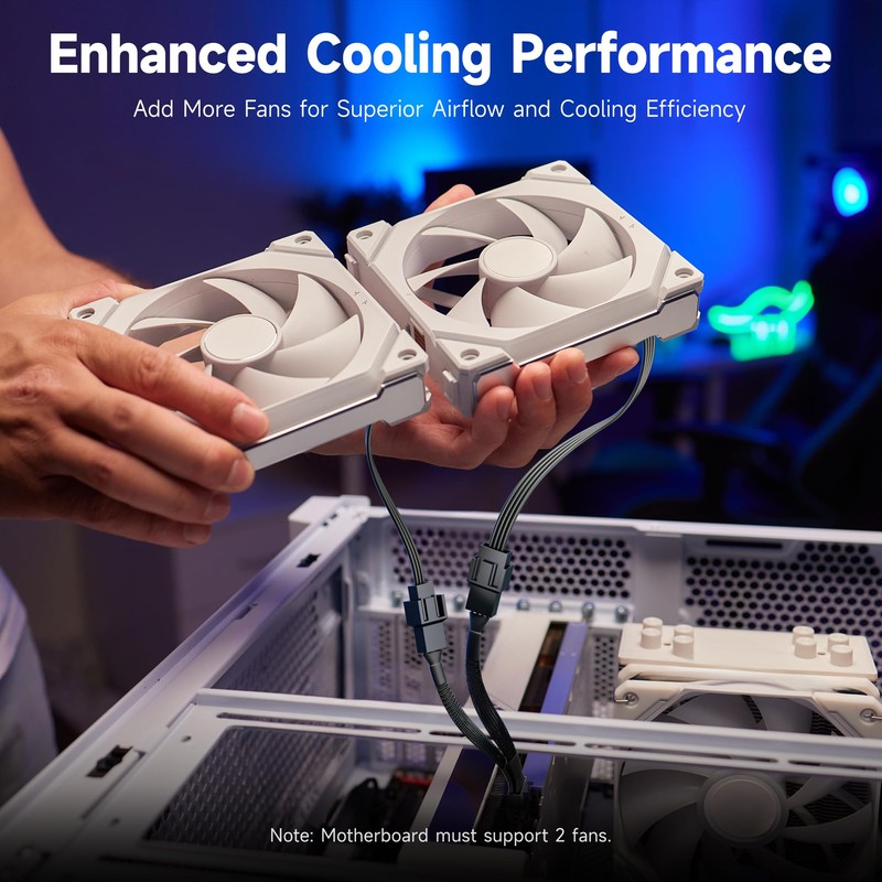 Cable Matters 2-Pack 2 Way 4 Pin PWM Fan Splitter